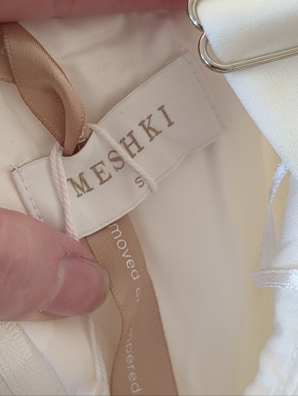 Meshki White Isabel Satin Corset Mini Dress S NWT - Picture 5 of 8